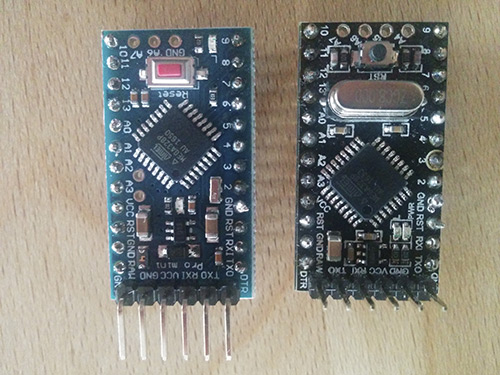 Different Arduino Pro Mini modules and pins